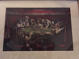 Yep, you guessed it - an entire framed set of "Dogs Playing Poker"! Gotta come see!