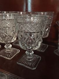 Detail of Cape Cod water glasses - 63 pieces