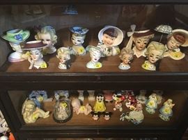 Barrister Bookcase filled with vintage collectibles