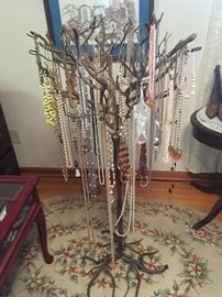 More Costume Jewelry (cast iron tree not for sale)