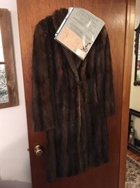 Antique Mink Coat with original 1940s receipt