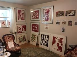 Large collection of Edwina Sandys (some framed but most unframed)