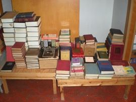 Books dating 1900-1950's.  Authors such as Hemingway, Hugo, Oscar Wild, Edgar Allan Poe, Mark Twain,  and many others.....Individual books and sets.  Price range from $2.00-$125