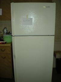 Kitchen Aid refrigerator.  18 cu. ft. Almond.  $100.00