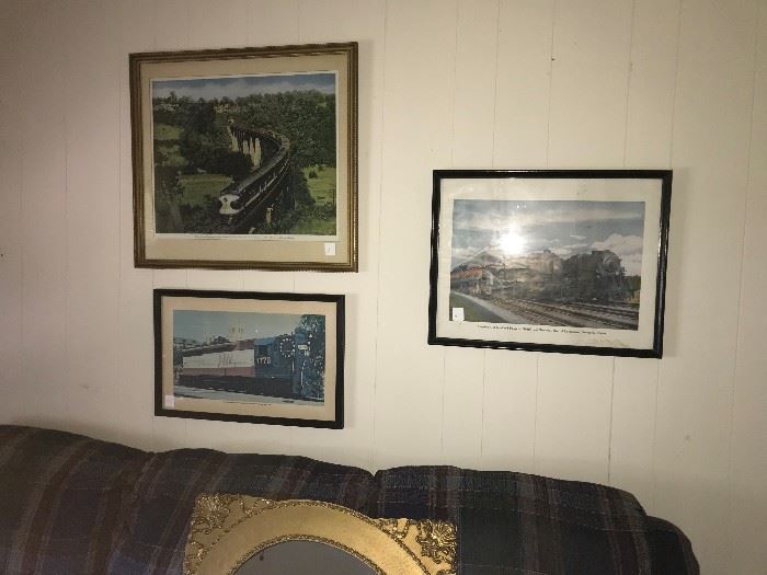 More framed prints of trains