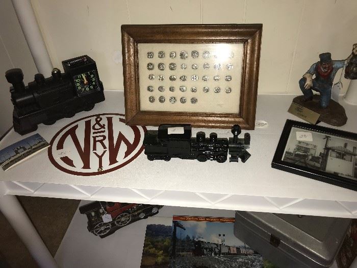 Complete set N & W Railroad date nails and other collectables.