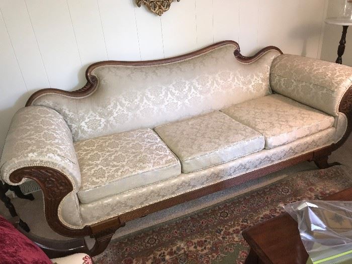 c. 1900 Oak Empire style sofa