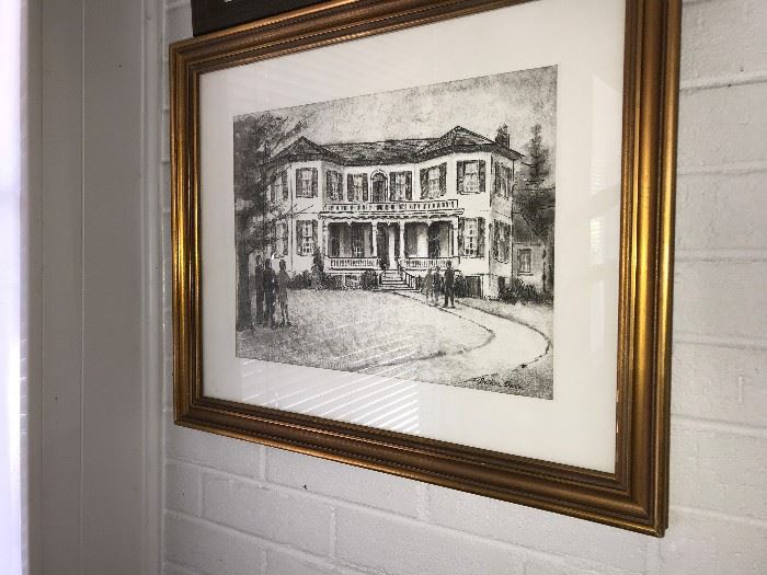 Charcoal and pen and ink drawing of Point of Honor by Bethea Owen