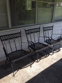 Mid 20c Salterini wrought iron chairs