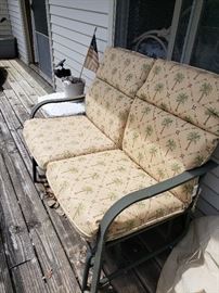 One of several outdoor furniture items.