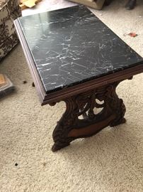 Antique table with carved base