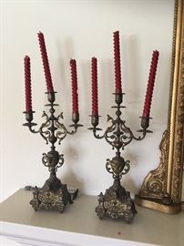 Candlesticks through out the house 
