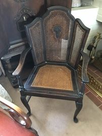 Antique chair and radio 