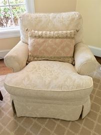 Pair of down stuffed arm chairs from Hickory, NC