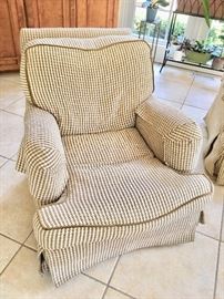 Pair of rocking/swivel arm chairs