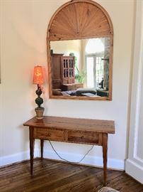 Custom console table made from barn wood