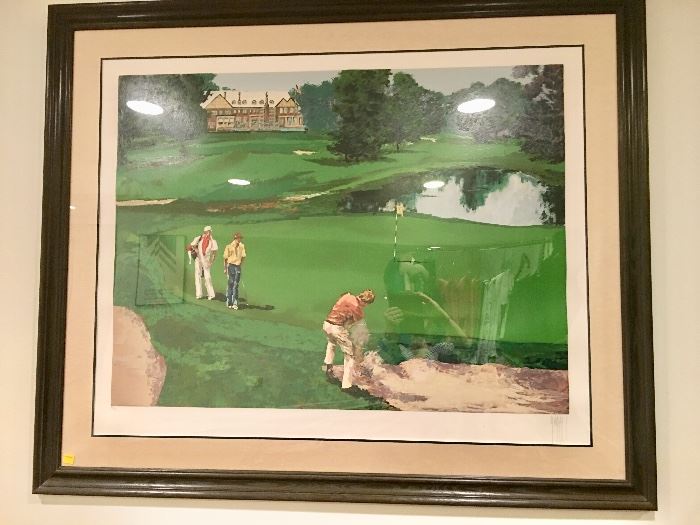 Golf lithograph