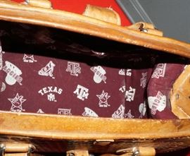 Texas A&M lined leather medical bag