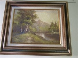 About 12 oil paintings by various artists