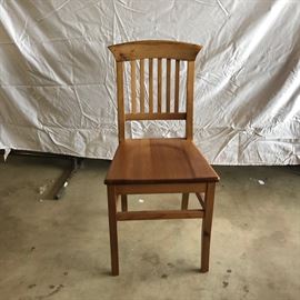 Heavy wood side chair