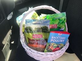 Got chickens?  Great gift basket full of backyard poultry supplies