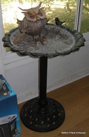 Cast iron Bird Bath and extras