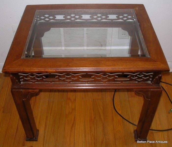 Small End Table with lattice work around sides