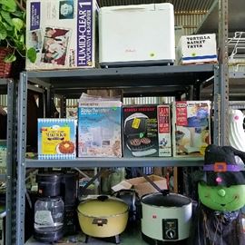 Humidifier, Bread Maker, Tortilla Basket Fryer, Blooming Onion Kit, Tater Twister, George Forman Lean Machine, Coffee Make, Electric Pot, Slow Cooker, Halloween Witch