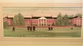 P. Buckley Moss signed/numbered print of Moffett Hall, Radford University