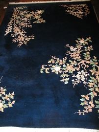 Blue rug, recently cleaned by Joe Hadeed