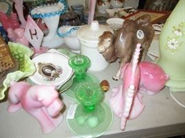 Heisey pink figurals