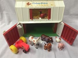 Vintage Fisher-Price Barn Set  (barn still moos!)