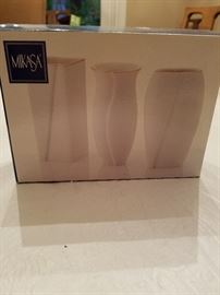 Mikasa set of 3 bud vases