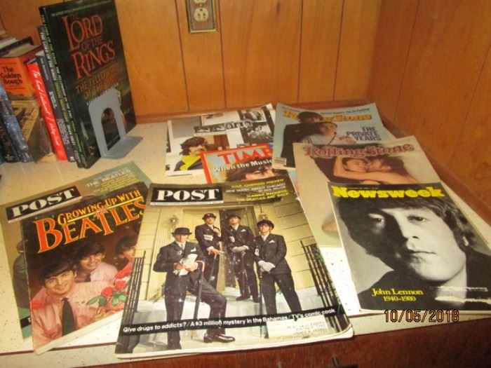 Beatles Memorabilia - Post and Newsweek Magazines and Rolling Stone