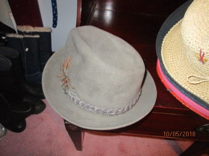 Stetson hat and other men's hats