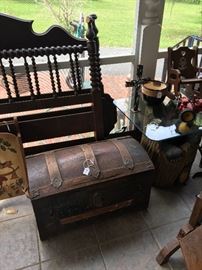 Vintage small dome top trunk