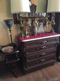 Vintage marble top server