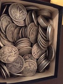 Morgan silver dollars, peace dollars, Mercury dimes