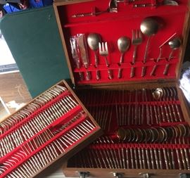 165 piece BRASS UTENSILS SET
12 (13) piece place settings & box