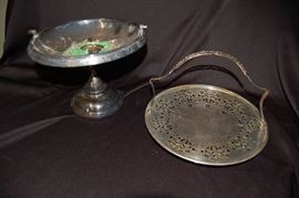 Silverplated Victorian Bride's Baskets