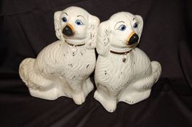 Antique Staffordshire Spaniels 
