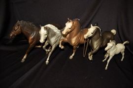 Vintage 1950's Plastic Horse Toys