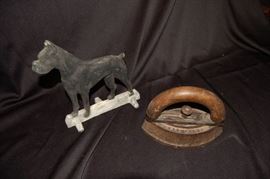 Cast Iron Doorstop, Antique Sad Iron