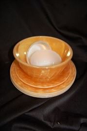 Fire King Peach Luster Dishes