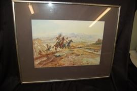 CM Russel Signed Western Art
