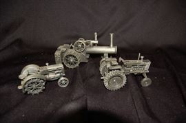 John Deere Pewter Tractors 