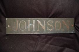 Johnson Headstone Bronze Plaque