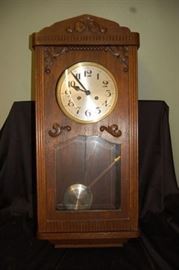 Antique Oak Wall Clock