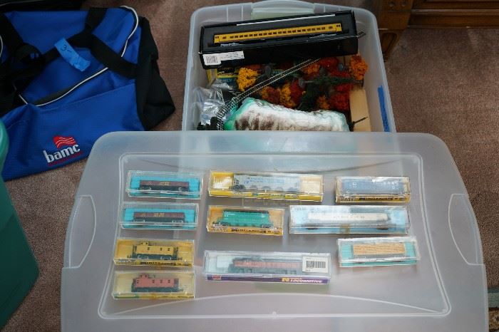Model trains and accessories.