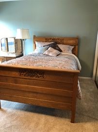 Antique Oak Bed 